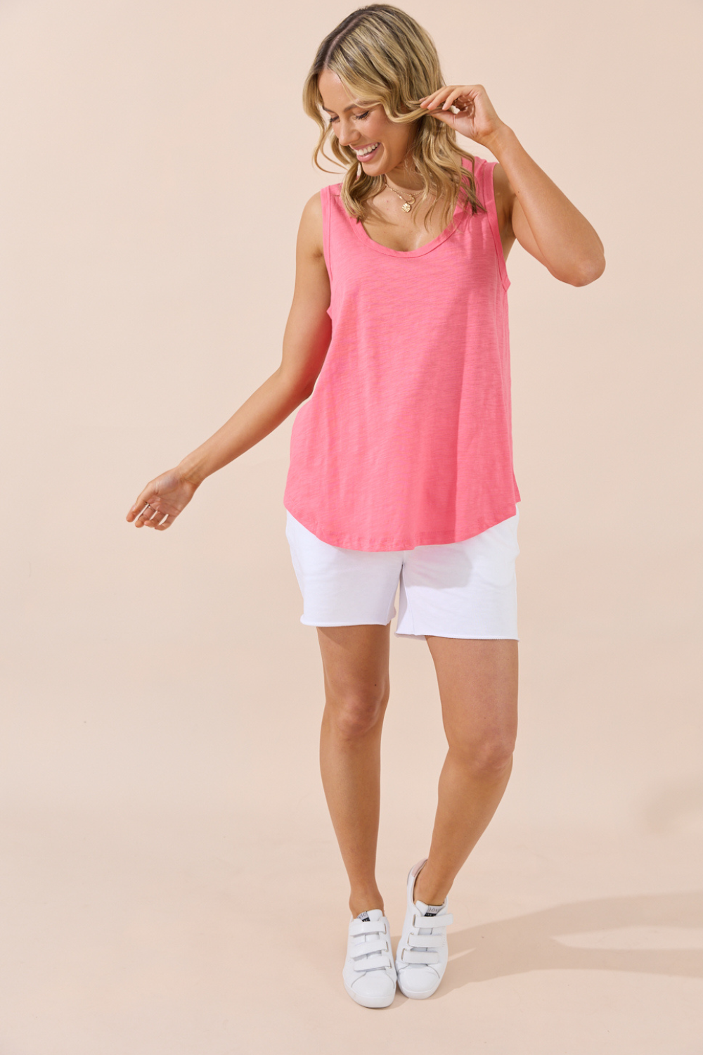 Ava relaxed Tank Bubblegum Pink