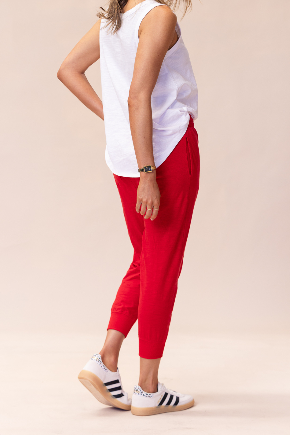 Portsea Pants 7/8 - Red