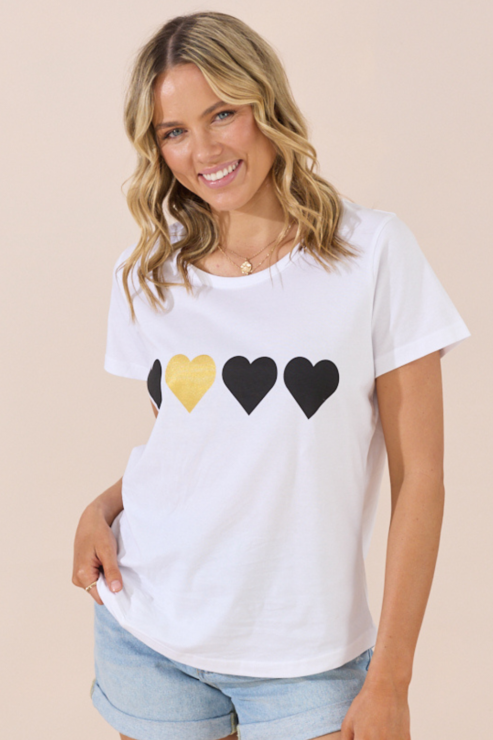 Rio Heart Tee 100% BCI Cotton - White