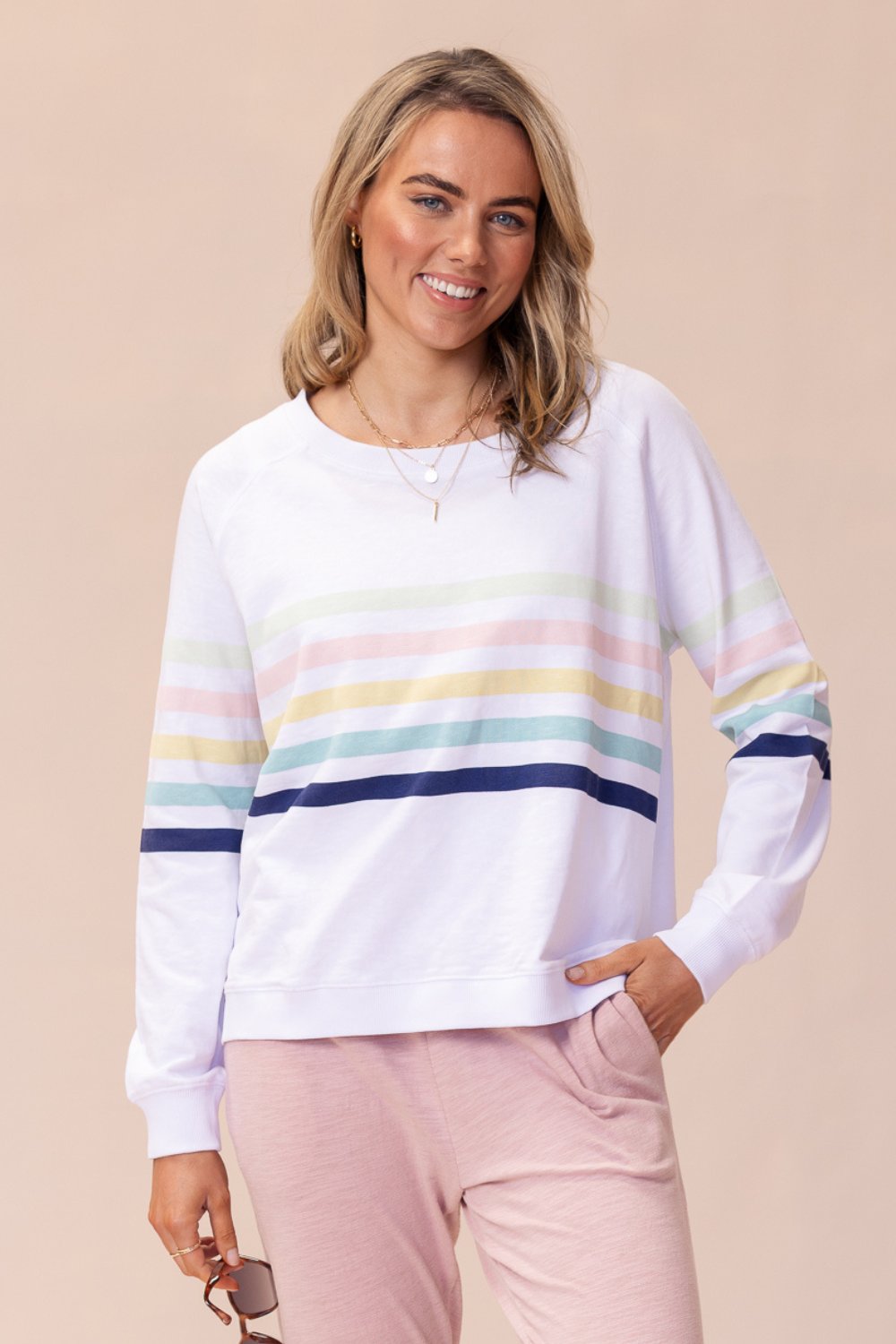 Forever oversized Sweater - Pastel Stripes