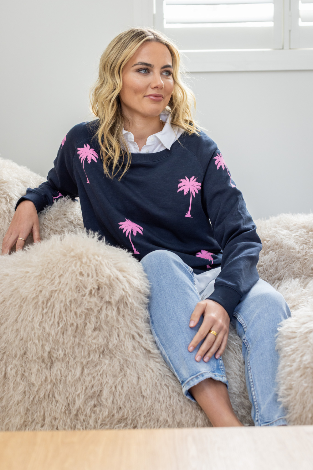 Florida Oversized Sweater - Navy