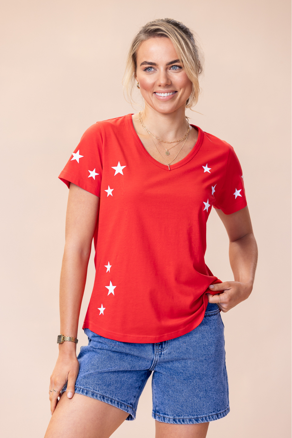 Free Spirit T-Shirt 100% BCI Cotton - Red
