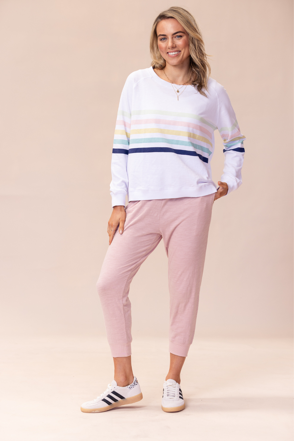 Forever oversized Sweater - Pastel Stripes