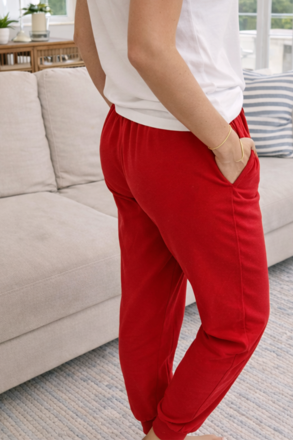 Portsea Pants 7/8 - Red