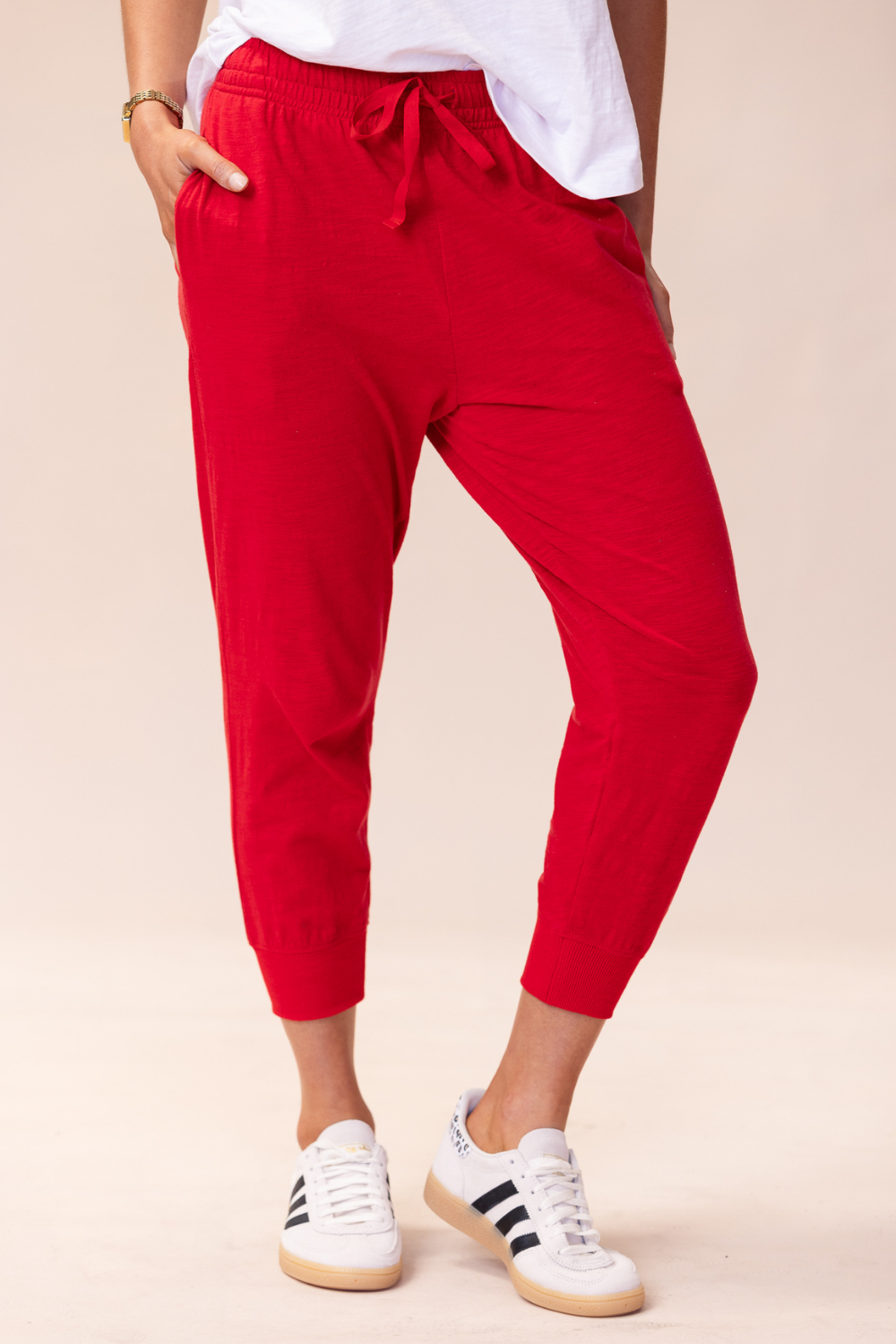Portsea Pants 7/8 - Red