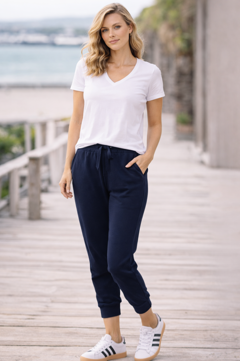 Portsea Pants 7/8 - Navy