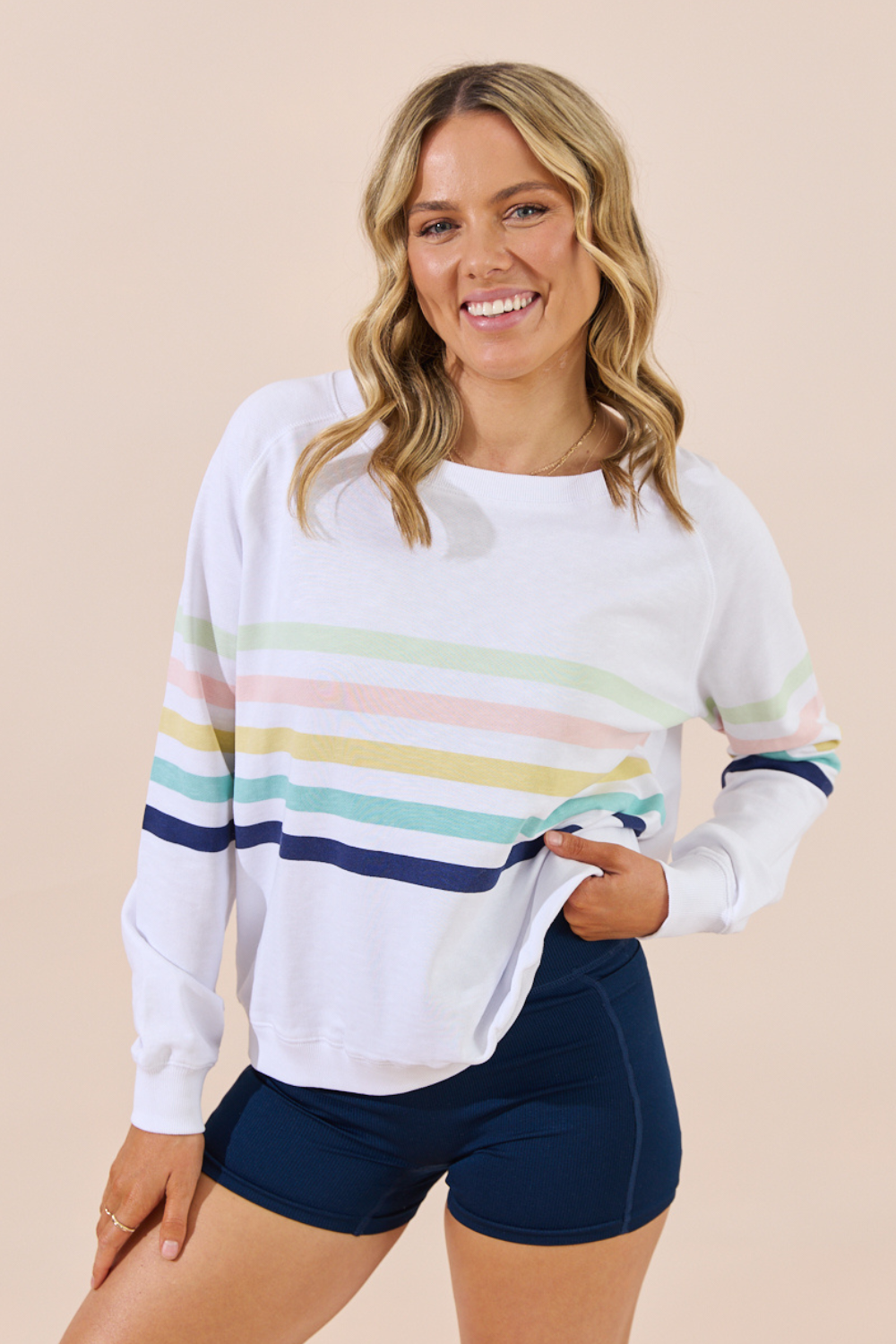 Forever oversized Sweater - Pastel Stripes