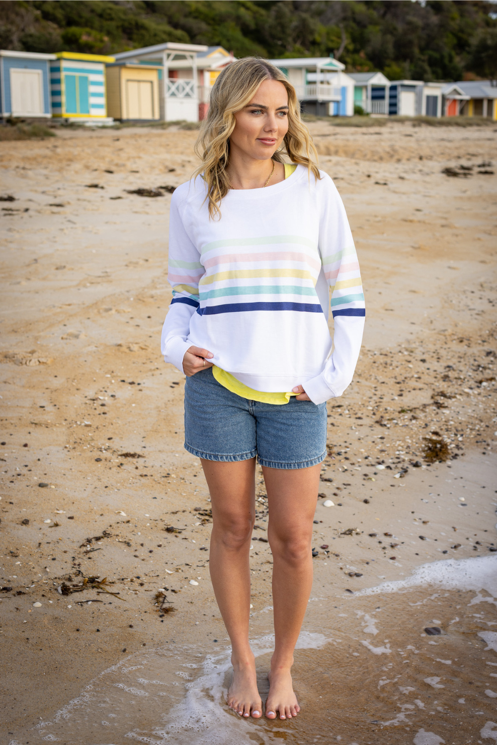 Forever oversized Sweater - Pastal Stripes