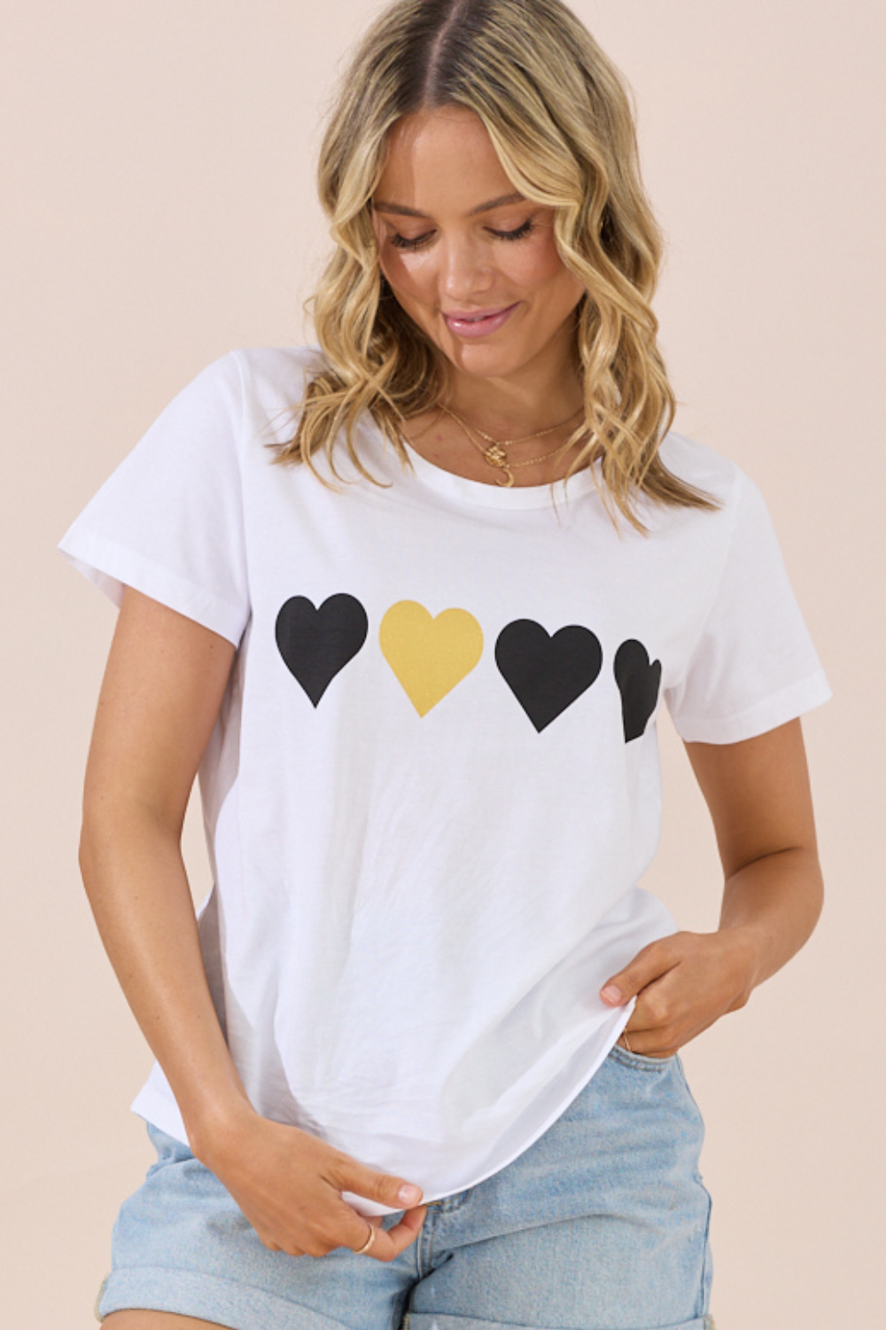 Rio Heart Tee 100% BCI Cotton - White