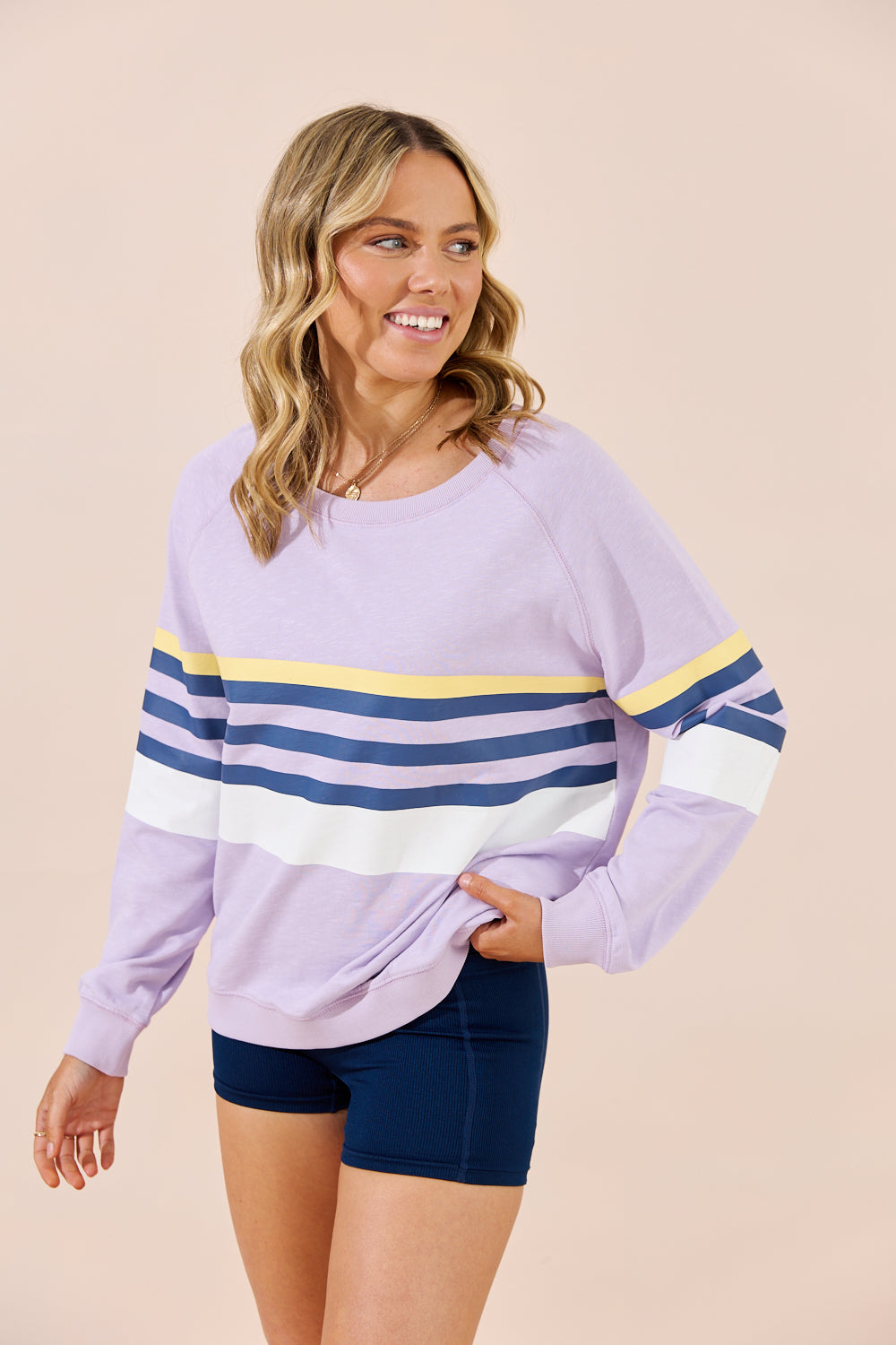 Hamptons oversized Sweater - Purple