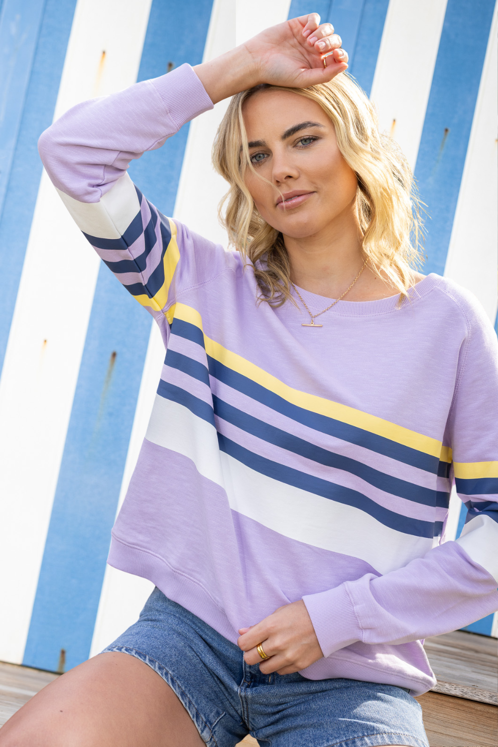 Hamptons oversized Sweater - Purple
