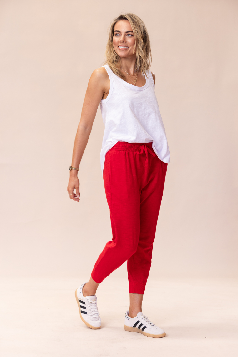 Portsea Pants 7/8  - Red