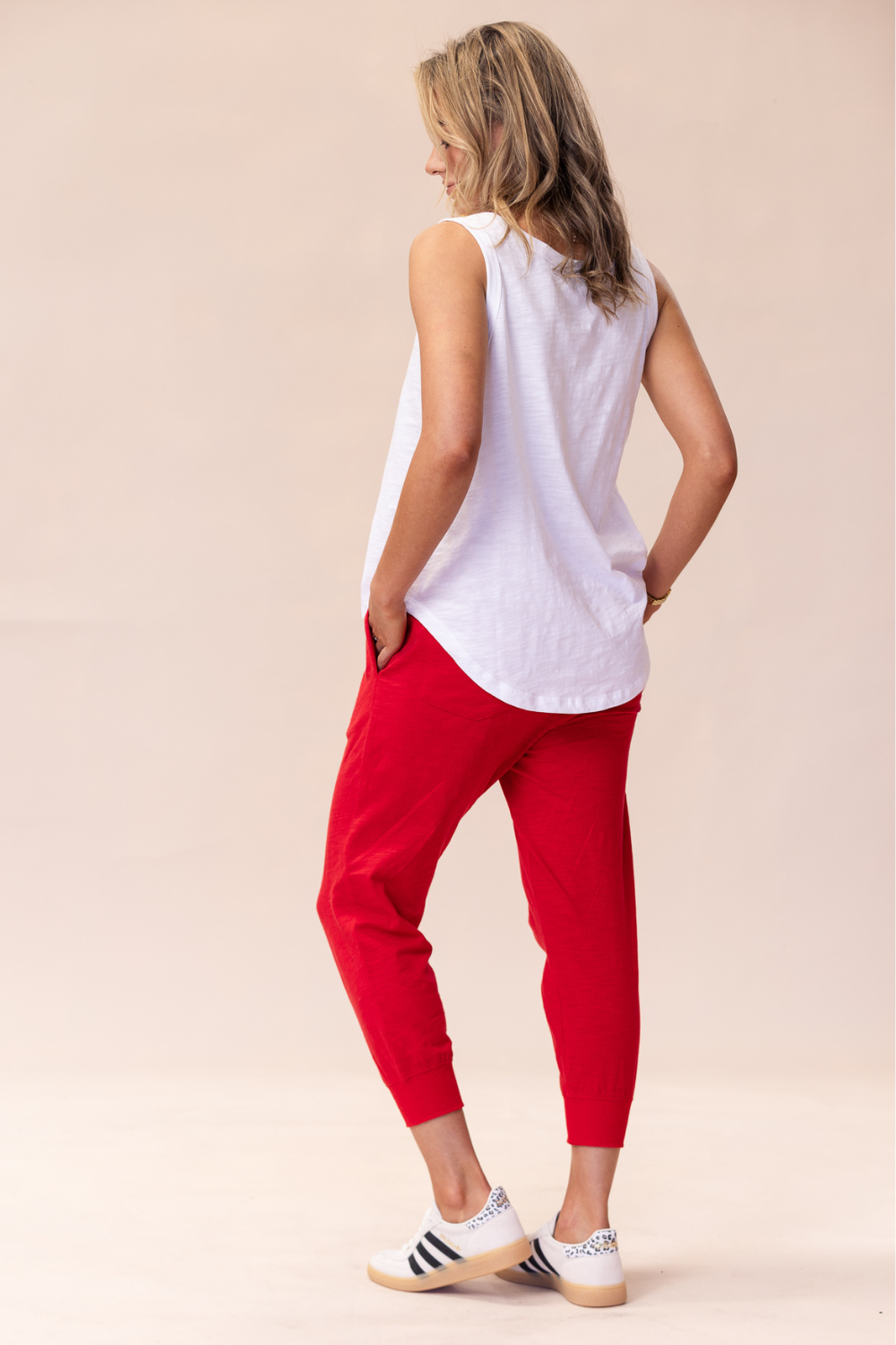 Portsea Pants 7/8  - Red