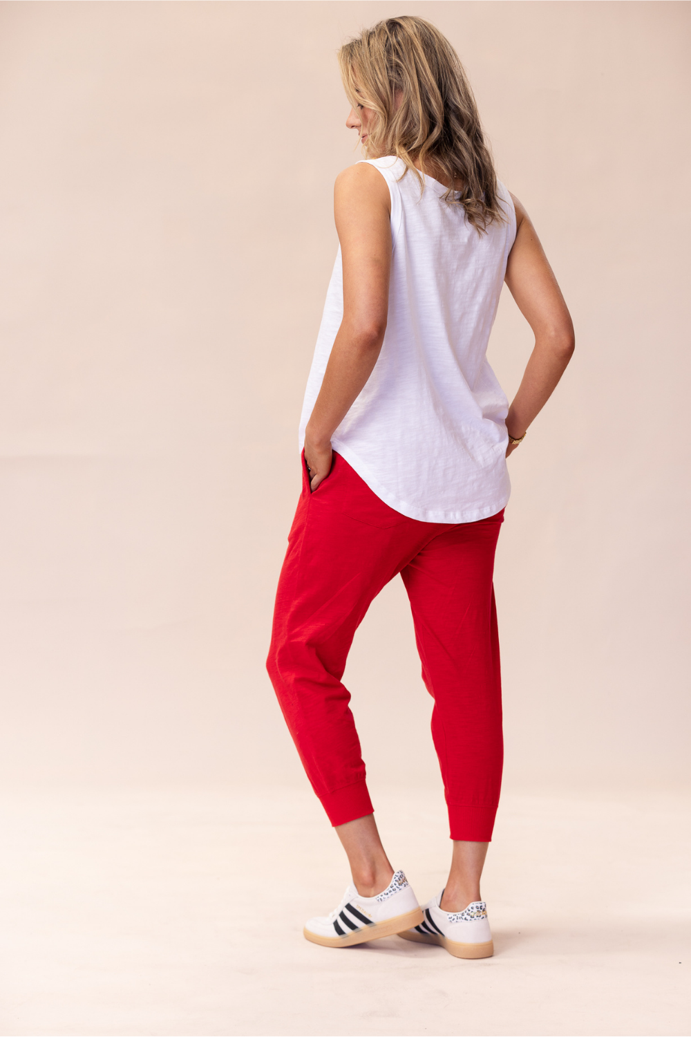 Portsea Pants 7/8  - Red