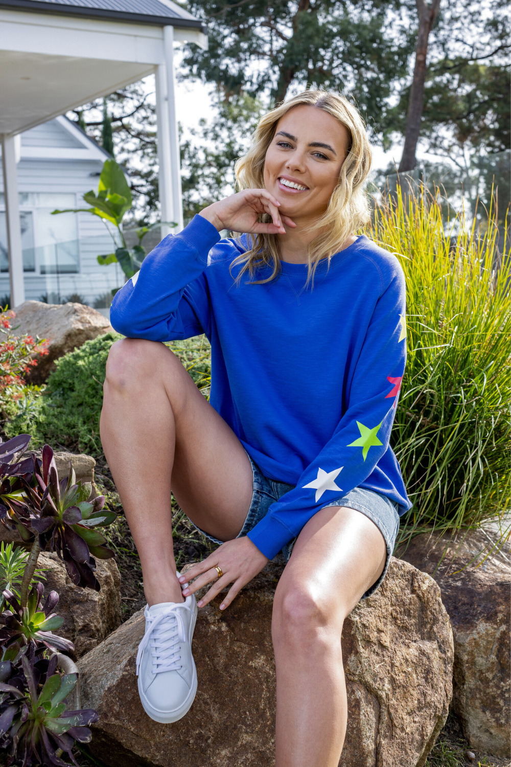 Saba Oversized Sweater - Blue