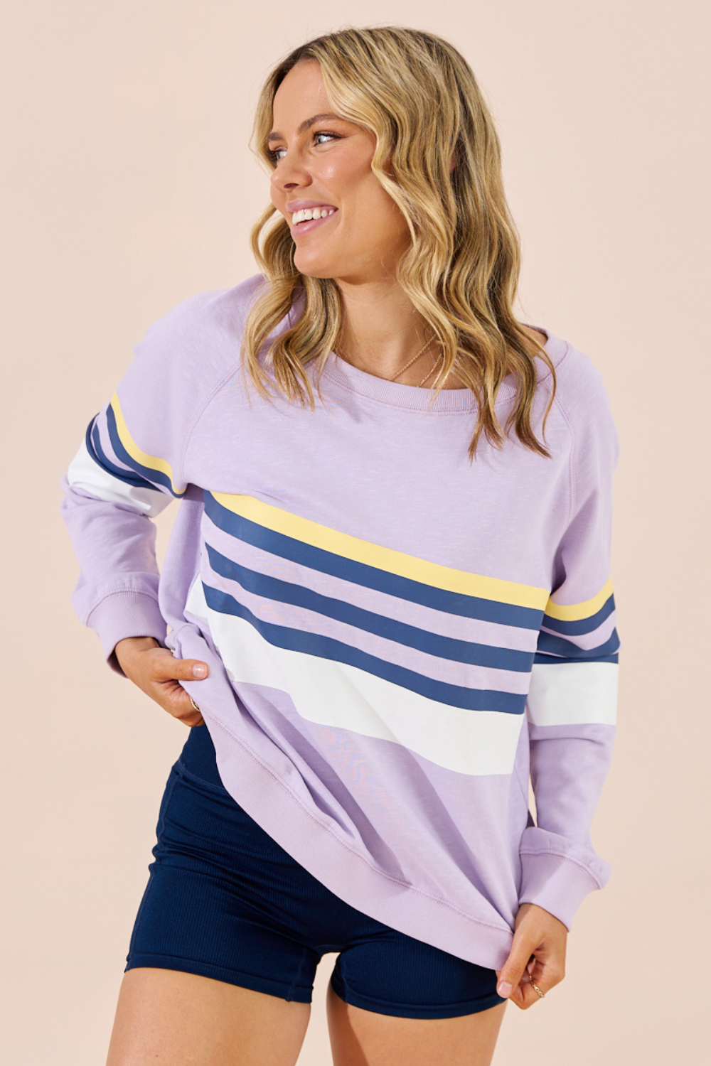 Hamptons oversized Sweater - Purple