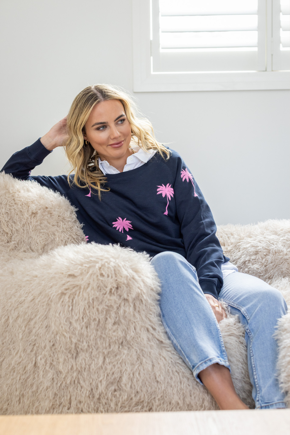 Florida Oversized Sweater - Navy
