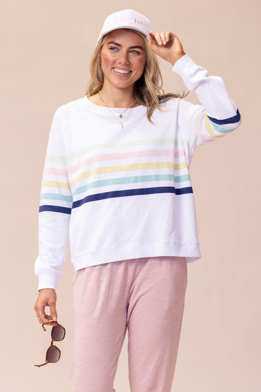 Forever oversized Sweater - Pastel Stripes