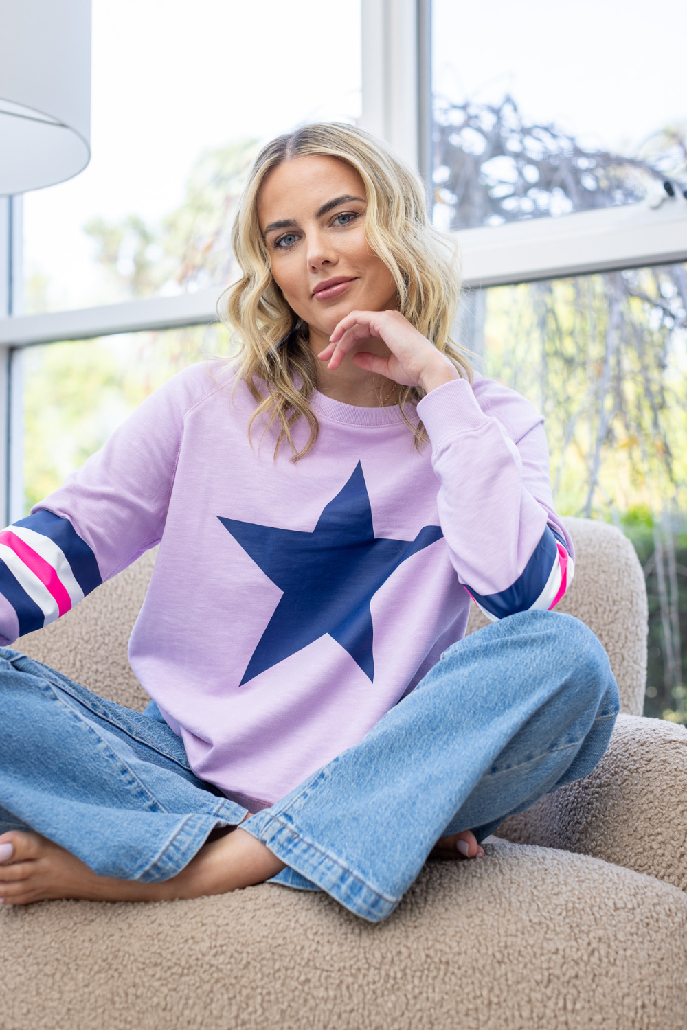 HOLIDAY Oversized SWEATER - LILAC