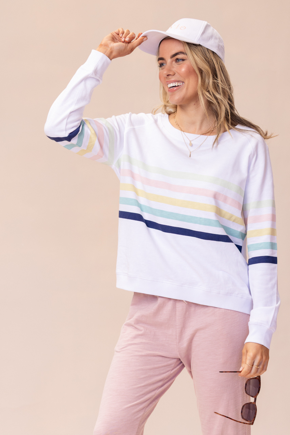Forever oversized Sweater - Pastel Stripes