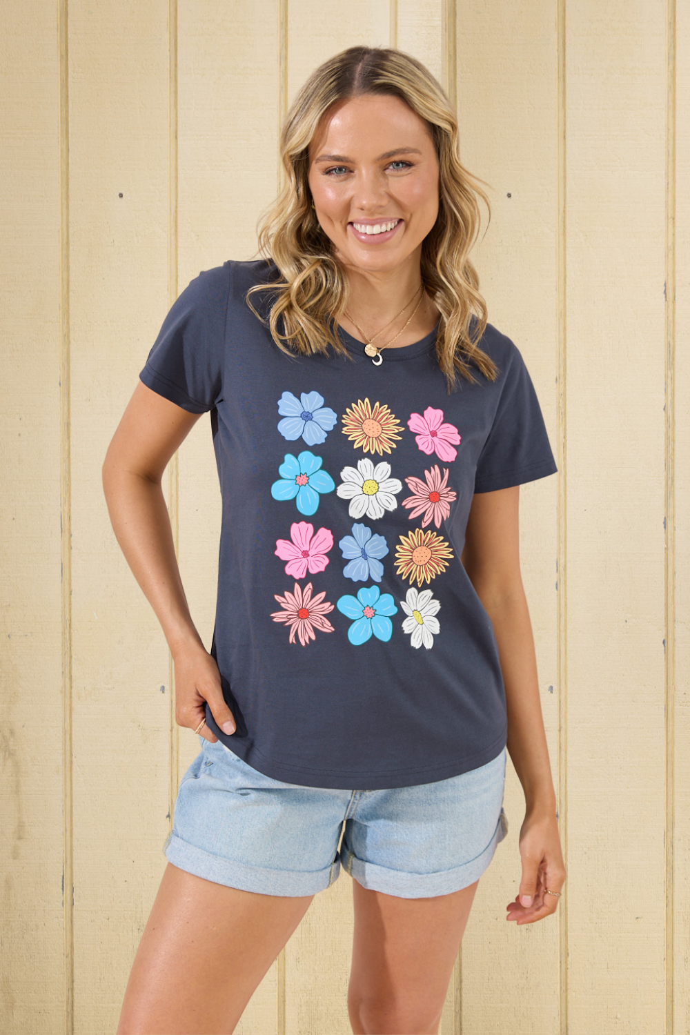 Bonnie T-Shirt 100% BCI Cotton - Charcoal