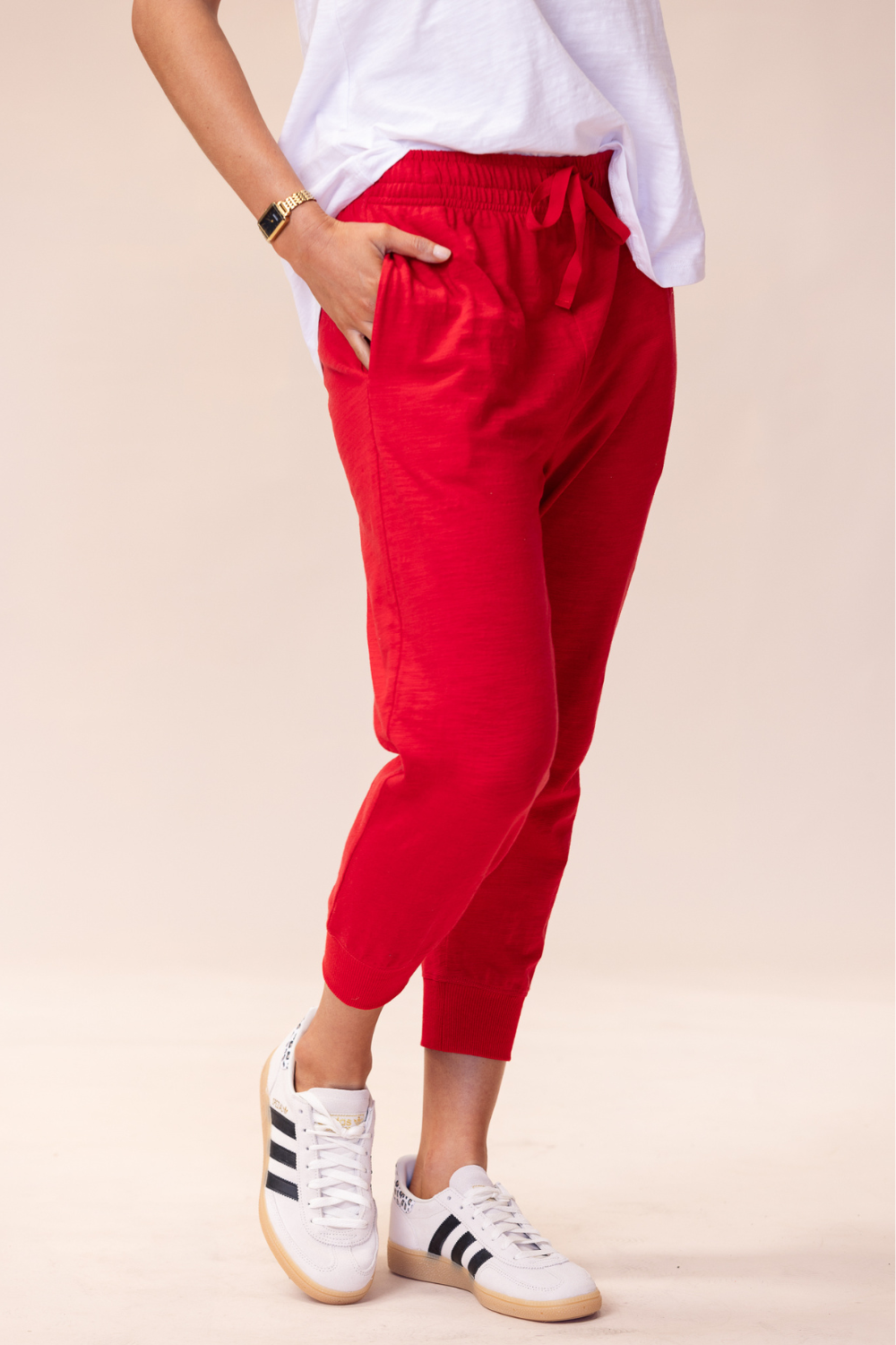 Portsea Pants 7/8  - Red