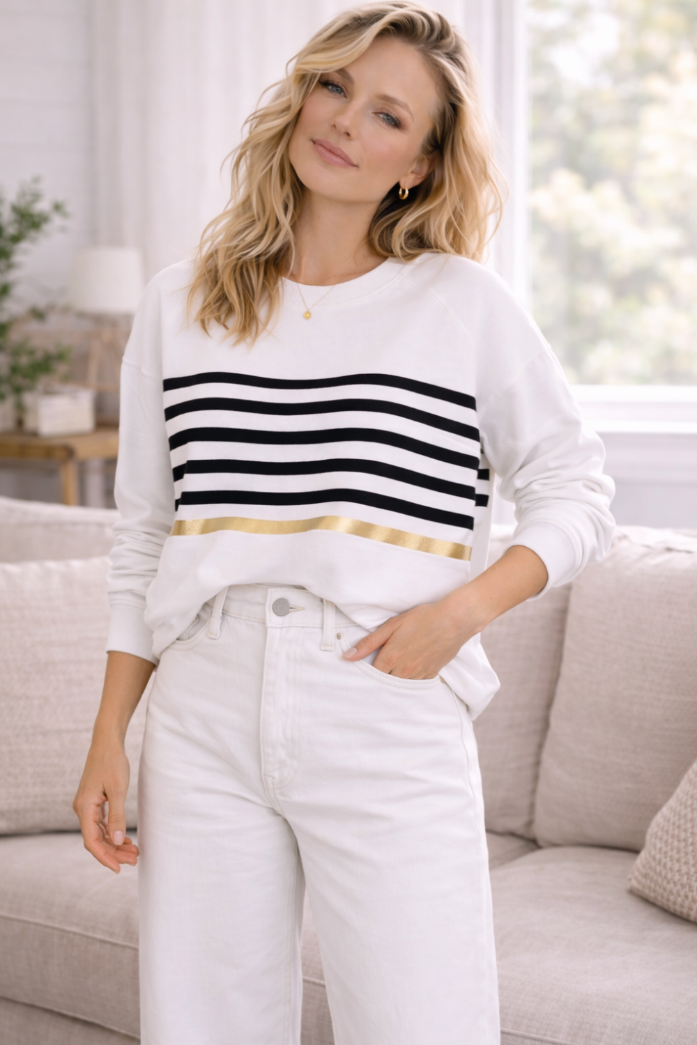 Bally Oversized Sweater - White