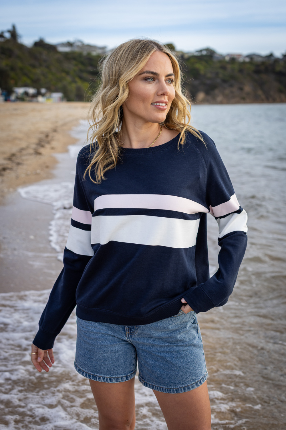 Halle Oversized Sweater - Navy