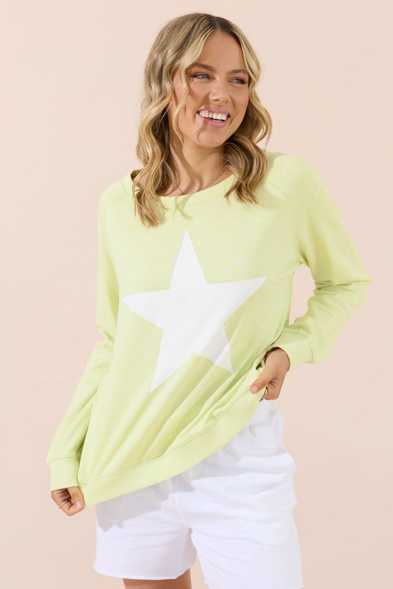 FREEDOM Oversized SWEATER - LIME