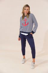 Riviera Sweater - Navy/White Stripe